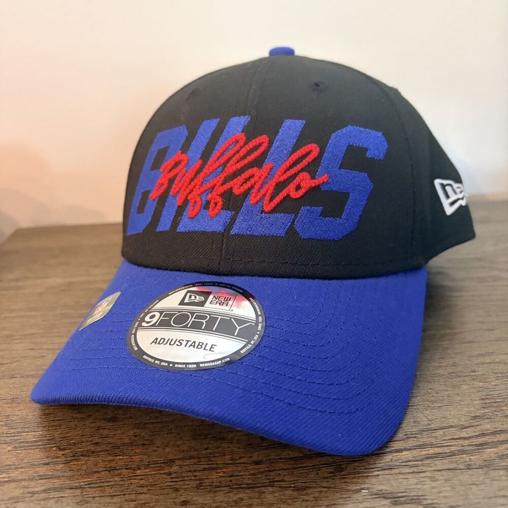 New Buffalo Bills New Era 39THIRTY 2022 NFL Draft Hat Black/Blue Men’s Snapback